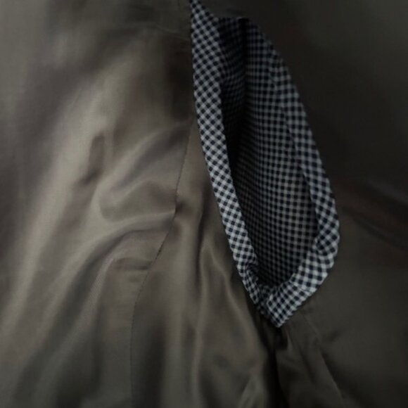 Izod Blazer Men 40R Gray 100% Silk Sport Coat 2 Button Blazer Herringbone Jacket - Picture 6 of 11